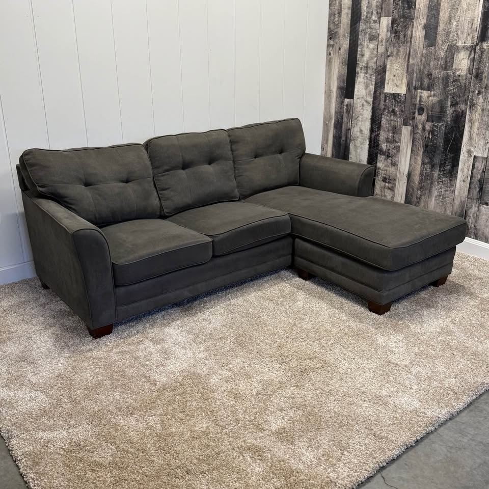 Charcoal Grey Sectional with Reversible Chaise - photo 3
