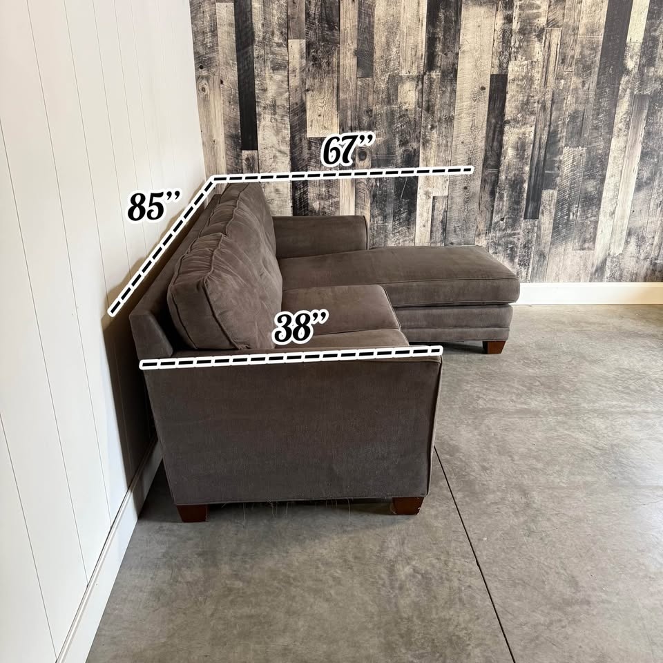 Charcoal Grey Sectional with Reversible Chaise - photo 4