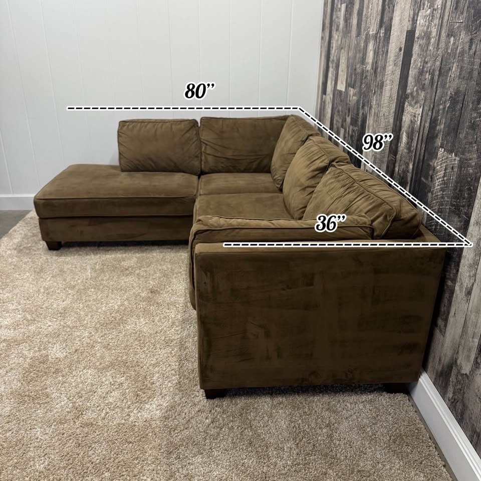 High-End Velvet L-Shaped Sectional - photo 4