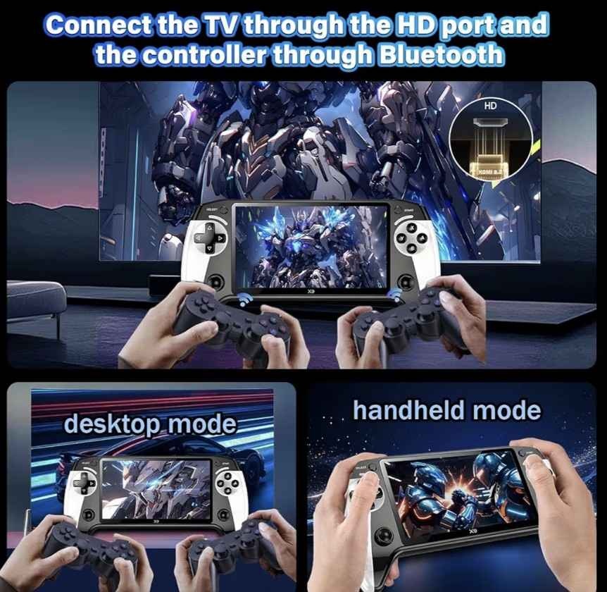 X9 Retro Handheld Game Console 5.5" HD IPS Screen - photo 3