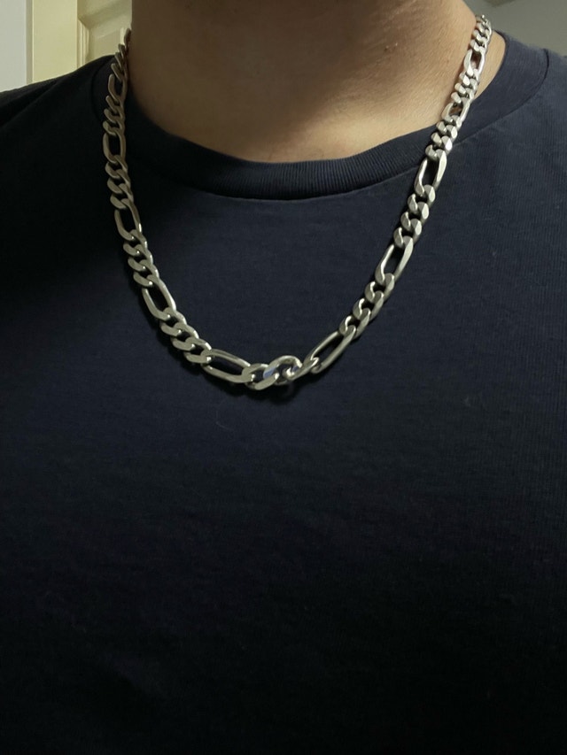 Made in Italy 925 Sterling Silver Figaro Chain Necklace