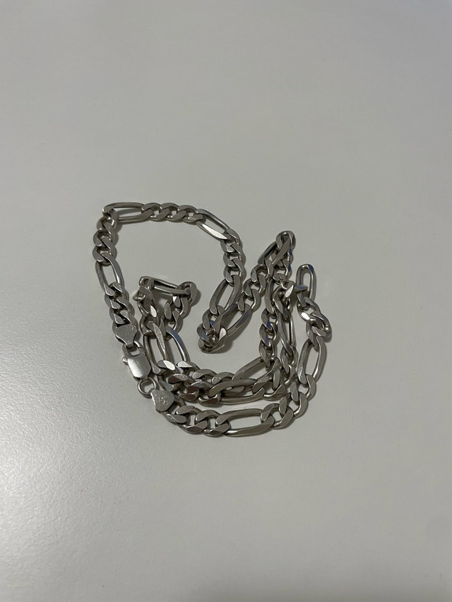 Made in Italy 925 Sterling Silver Figaro Chain Necklace - photo 3
