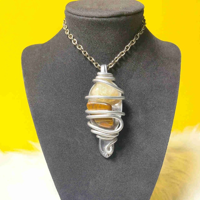 Handmade Wire-Wrapped Spoon Pendant Necklace