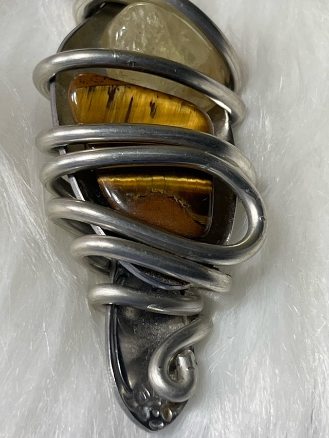 Handmade Wire-Wrapped Spoon Pendant Necklace - photo 2
