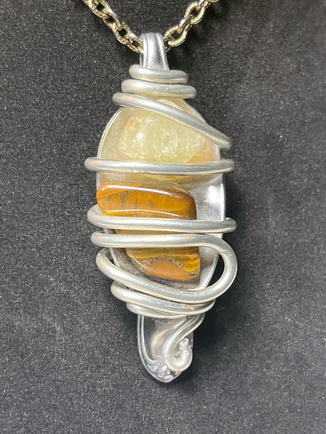 Handmade Wire-Wrapped Spoon Pendant Necklace - photo 3