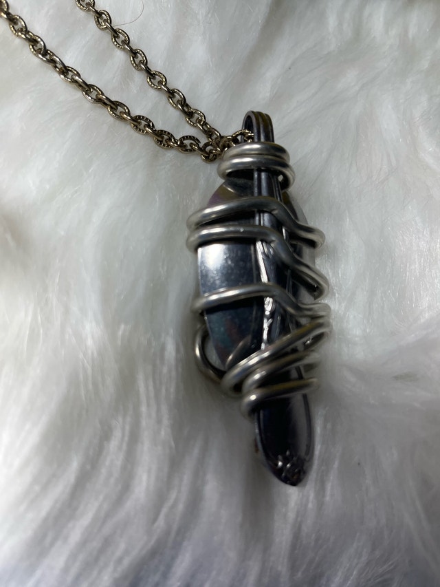 Handmade Wire-Wrapped Spoon Pendant Necklace - photo 4