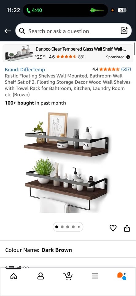 Floating wooden shelves (2)