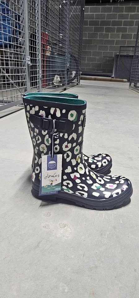 Joules Molly Welly Rubber Rai Boots (Size 11)