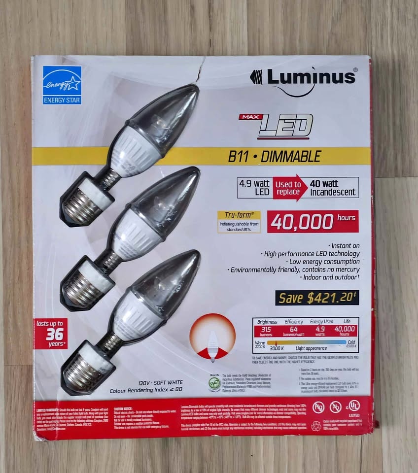 B11 Dimmable Bulb (Brand New)