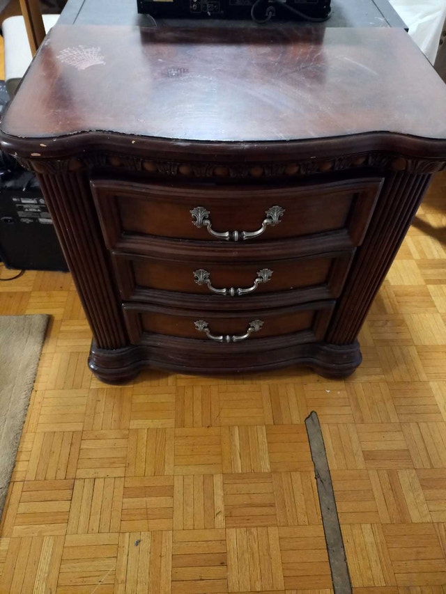 Wooden Nightstand with 3 Drawers - photo 2