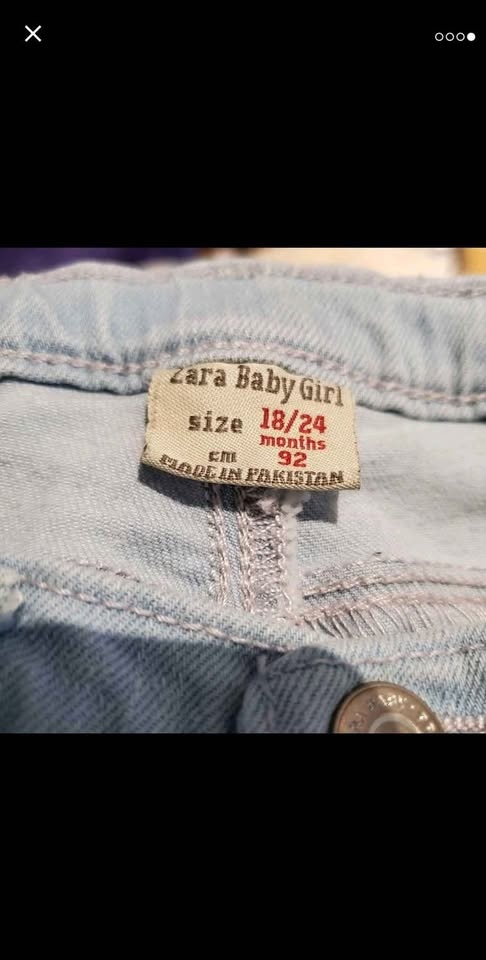 EUC Zara Toddler Denim Shorts - 18/24 M - photo 4