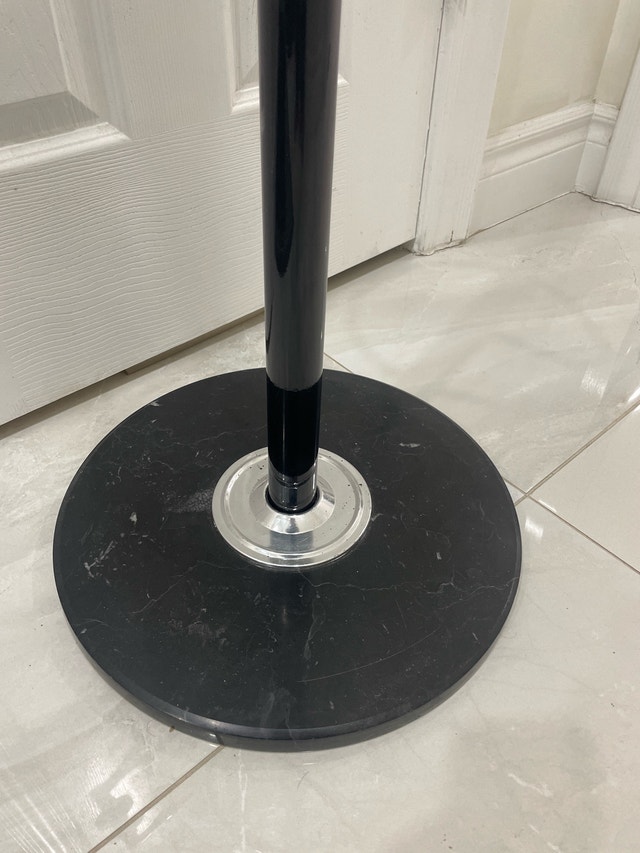 68" Tall Black Coat Stand with Marble Base - photo 5