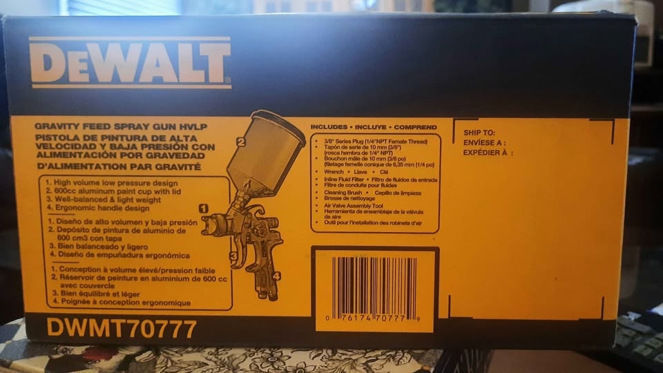 DeWalt Gravity Feed Spray Gun HVLP - photo 3