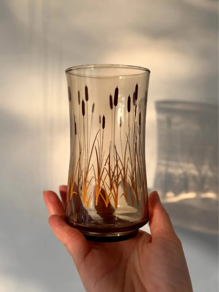 Vintage Libbey Glass Set | Cattail Tumblers (Set of 6) image indicator(4)