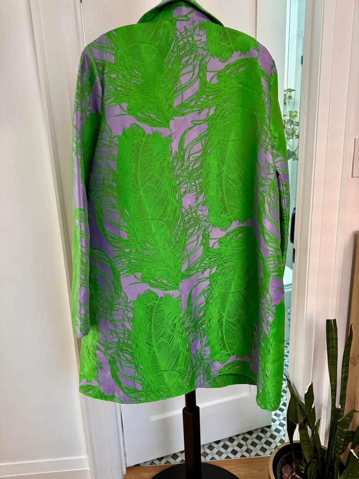 IRIS APFEL x H&M Feather Jacquard Coat Small - photo 2