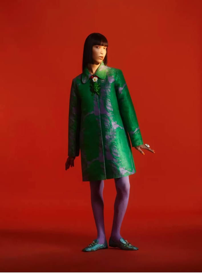 IRIS APFEL x H&M Feather Jacquard Coat Small - photo 3