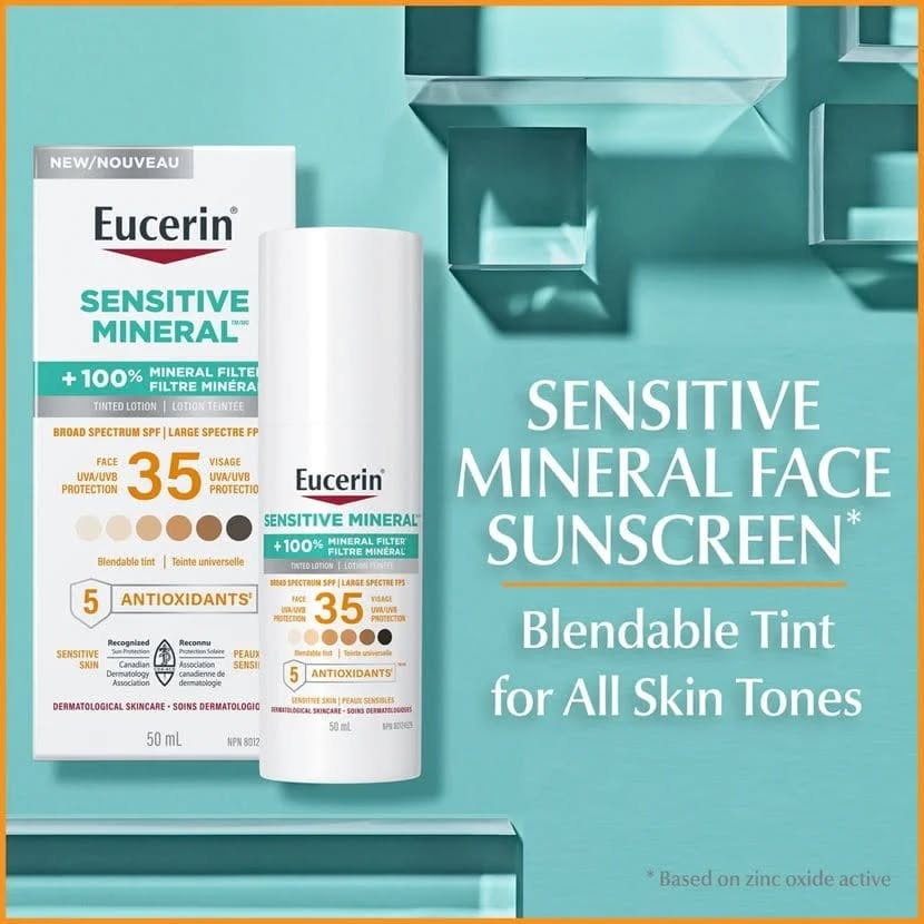 Eucerin Mineral SPF 35 Tinted Face Sunscreen Lotion - photo 3