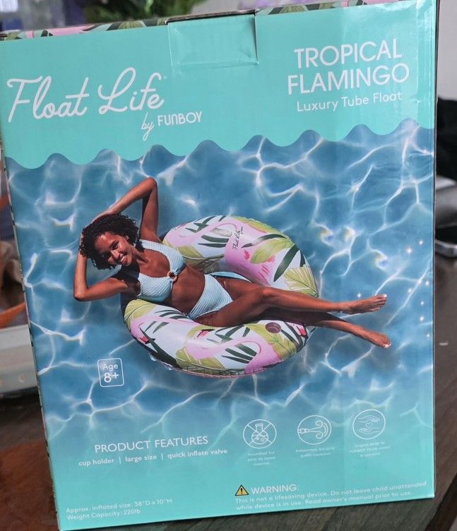 Tropical Flamingo Luxury Tube Float