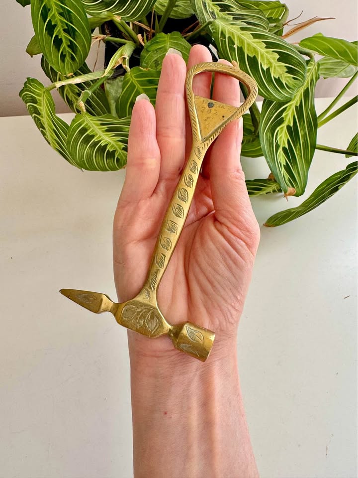 Vintage Brass Bottle Opener with ice pick/toffee hammer