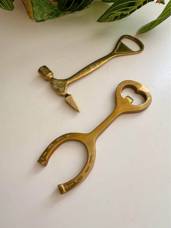 Vintage Brass Bottle Opener with ice pick/toffee hammer - photo 3