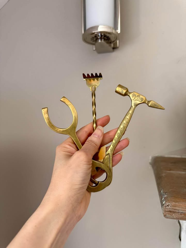 Vintage Brass Bottle Opener with ice pick/toffee hammer - photo 4