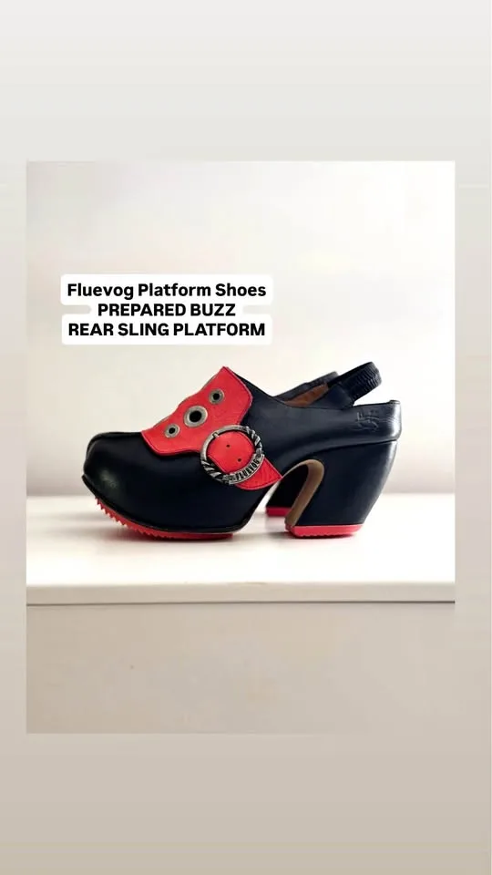 Fluevog Platform Shoes Size 7.5 PREPARED BUZZ thumbnail