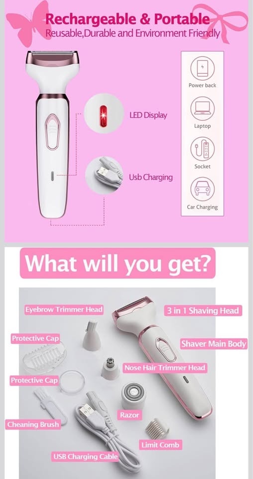 Electric Shaver for Women 4 in 1 Trimmer - photo 2