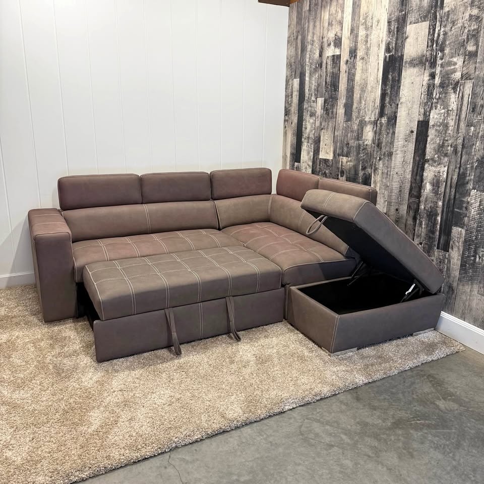Drake Sleeper Sectional w/ Storage Ottoman & USB Charging