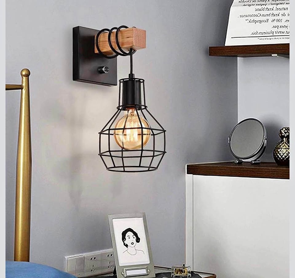 Wall Sconces Set of Two, Bedside Wall Mounted Lamp