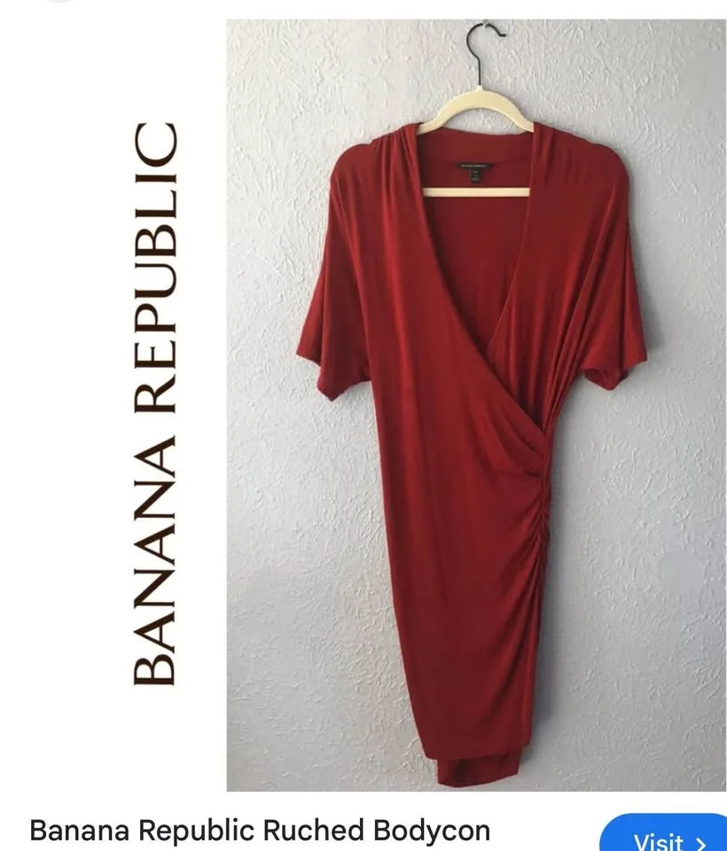 Banana Republic Ruched Bodycon Dress XS image indicator(2)