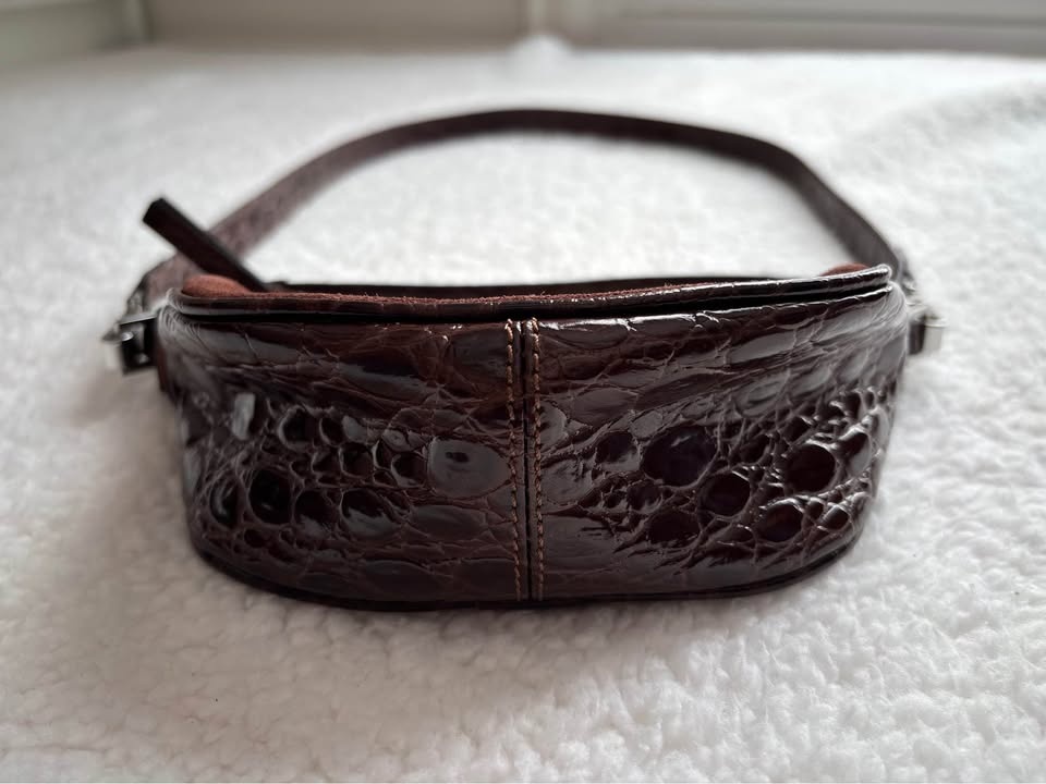 BY FAR Mini Ami Bag - Sequoia Brown Crocodile Embossed - photo 3