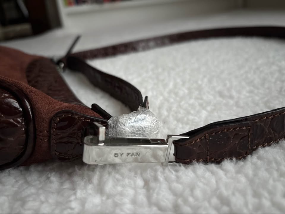 BY FAR Mini Ami Bag - Sequoia Brown Crocodile Embossed - photo 4