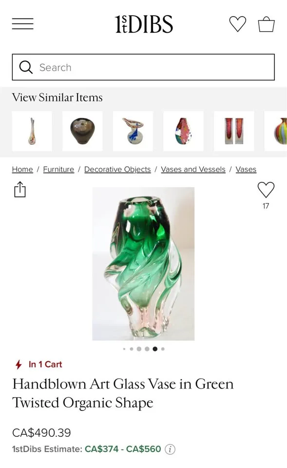 Chribska Art Glass Sommerso Vase Josef Hospodka 1960s image indicator(9)