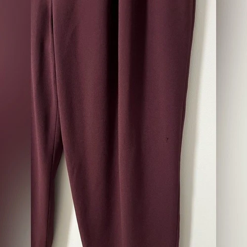 Aritzia Babaton Conan Pant Trousers Burgundy Straight Leg Crop S - photo 3