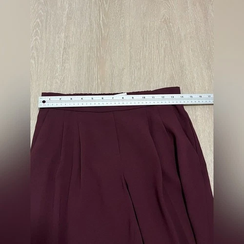 Aritzia Babaton Conan Pant Trousers Burgundy Straight Leg Crop S - photo 5
