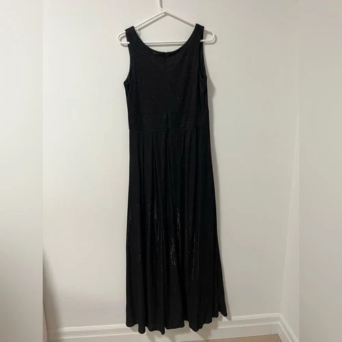Glittery Black Tie Gown Formal Cocktail Full Length Dress - photo 3
