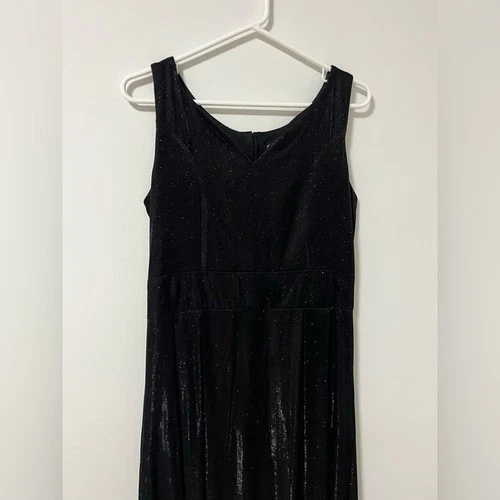 Glittery Black Tie Gown Formal Cocktail Full Length Dress - photo 5