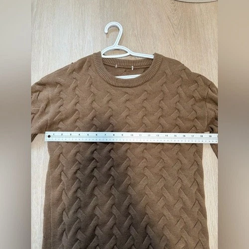 Brown Knit Cable Knit Braided Sweater - photo 3