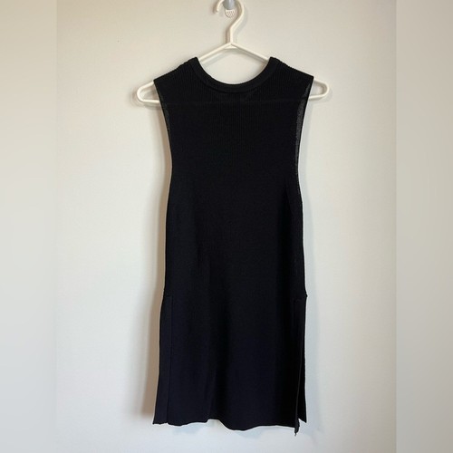 Wilfred Palmier Knit Sleeveless Sweater Tunic Black - photo 3