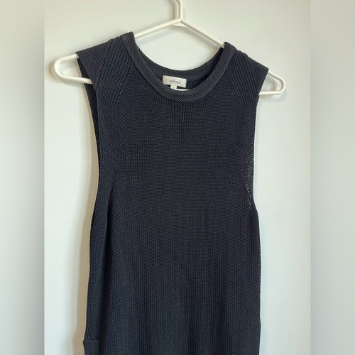 Wilfred Palmier Knit Sleeveless Sweater Tunic Black - photo 4