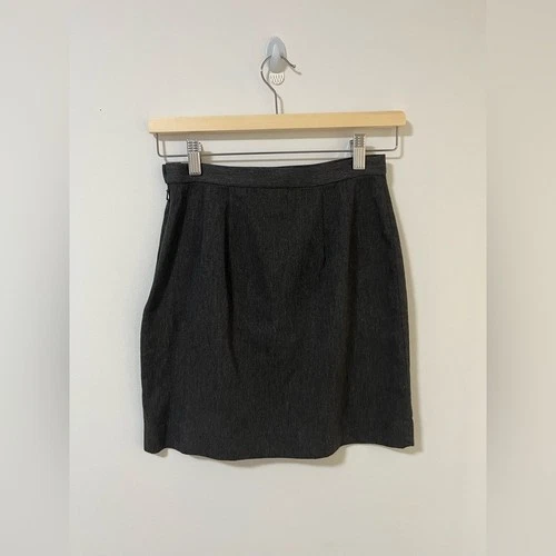 Vintage Gap Grey Mini Skirt A Line Academia Office - photo 2