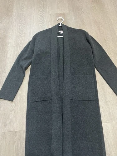 Joe Fresh Grey Long Open Cardigan with Pockets Size XS - photo 2