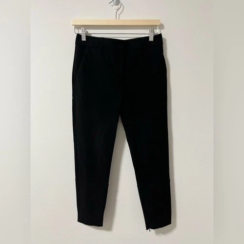 Burberry Black Skinny Trousers Crop with Zippers Riding