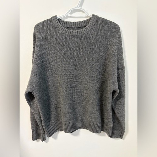 Grey Cable Knit Oversized Sweater