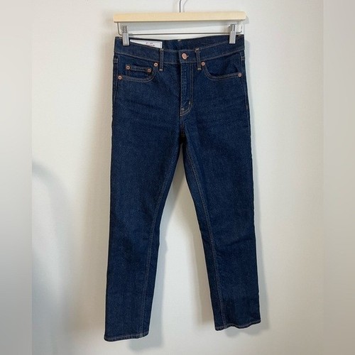 GAP Vintage Mid Rise Blue Slim Fit Jeans Cropped Short 26" Insea