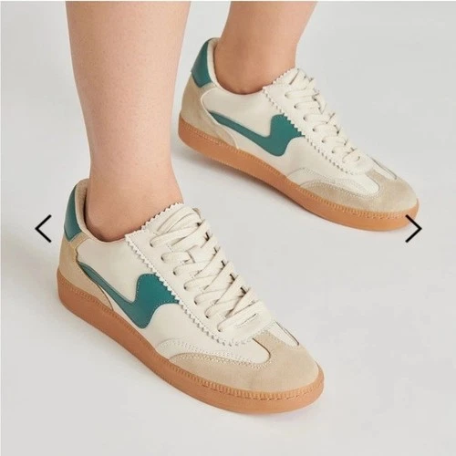 Dolce Vita Green and Beige Notice Sneakers size 6.5
