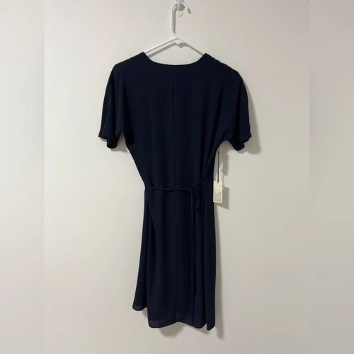 Aritzia Babaton Wallace Wrap Flowy Dress Pure Indigo NWT - photo 5