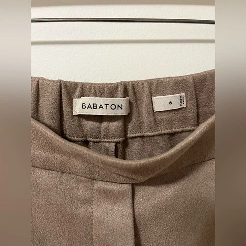 Aritzia Babaton Conan Tan Faux Suede Pants Size 6 - photo 5