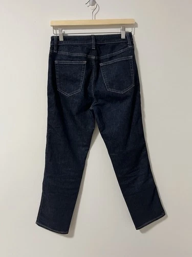 Uniqlo Dark Wash Denim Jeans Straight Leg Crop size 26 - photo 4