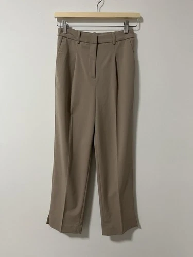 H&M Beige Trousers Wide Leg Pants Size 2